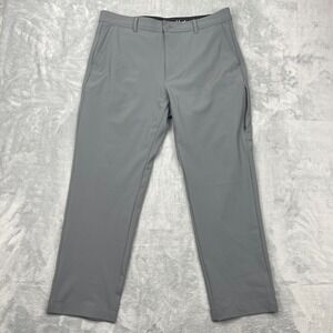 Hurley Pants Mens 36x30 Gray Water Repellent Hybrid Performance Stretch Straight
